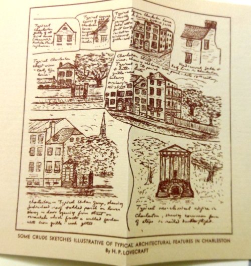 Page of illustrations by H. P. Lovecraft